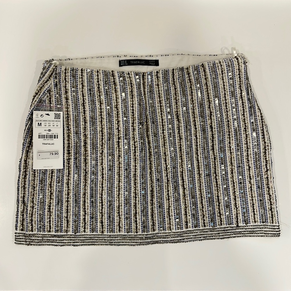 Zara Trafaluc Sequin Miniskirt
